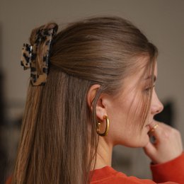 Pinza para el pelo de acetato de 10 cm | Pinza de pelo sostenible | acetato de algodon