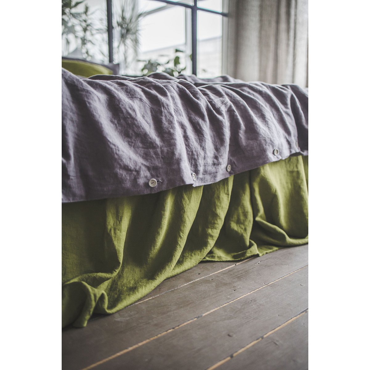 Linnen beddengoedset voor VK/EU in verschillende kleuren en maten
