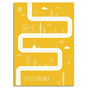 Little Explorer - Nursery poster - Ocher yellow poster
