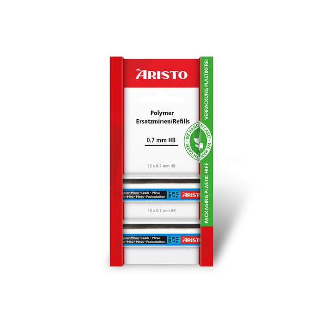 Bleistiftminen Aristo HB 0,7 mm Tube, 12 Stk.