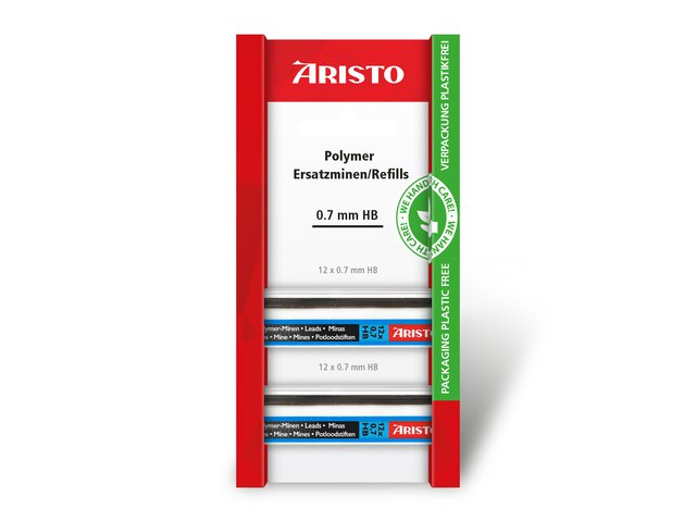 Bleistiftminen Aristo HB 0,7 mm Tube, 12 Stk.