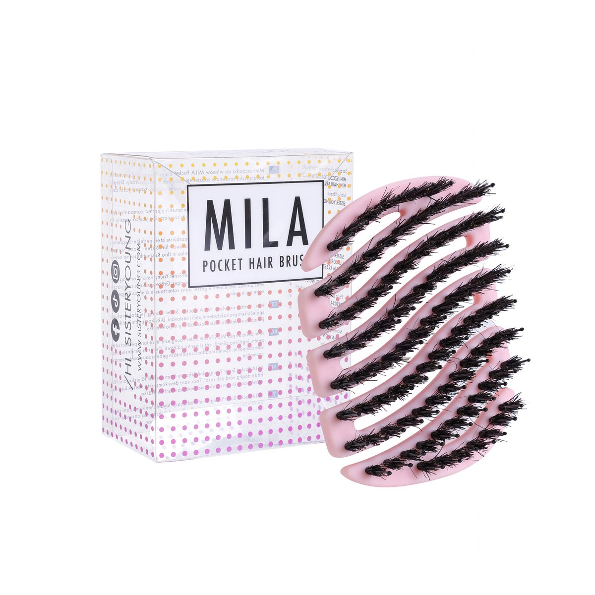 Sister Young l MILA - mini brush with natural boar bristles and nylon pins