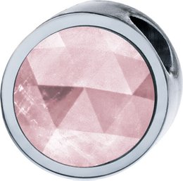 PURE pendant round, 6mm, with a stone in a color of your choice, made of stainless steel