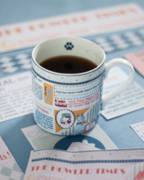 Tazza da caffè | Stampa di giornale cinese raffinata giocosa