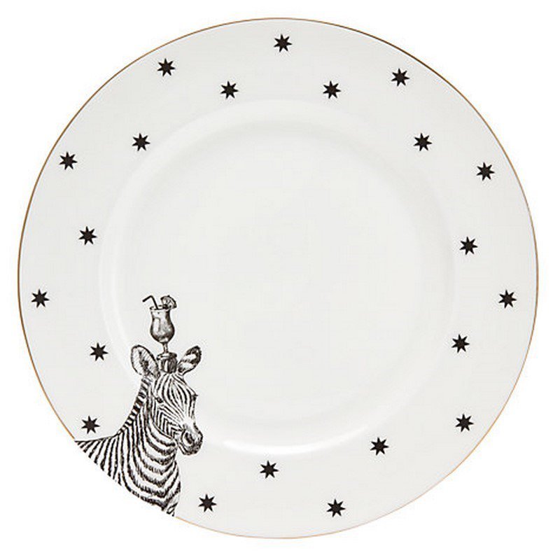 YE - Mono Party Zebra dinner plate 26 cm