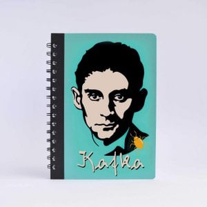 Kafka-Notizbuch, A5, gerastert • Schwarze Spirale