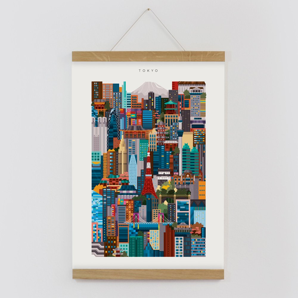 Tokyo A3 Colourful Print