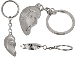 Metal Keychain, Broken Heart,