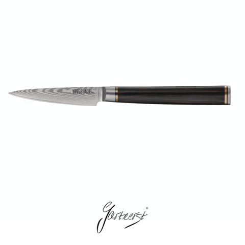 Gartnerst® paring knife »"LESSBLADEmini" 90mm / 3.5''«, Damascus steel