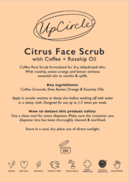 Face Scrub with Coffee + Rosehip Oil - Citrus Blend - Bulk 1L