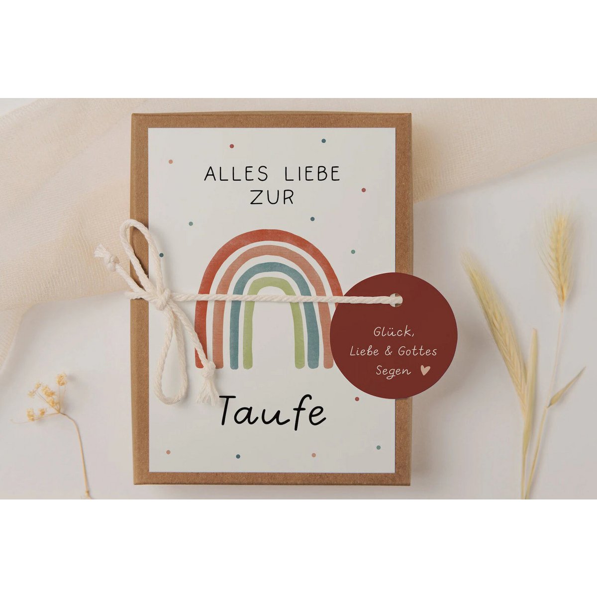 Baptism gift box - rainbow money gift packaging
