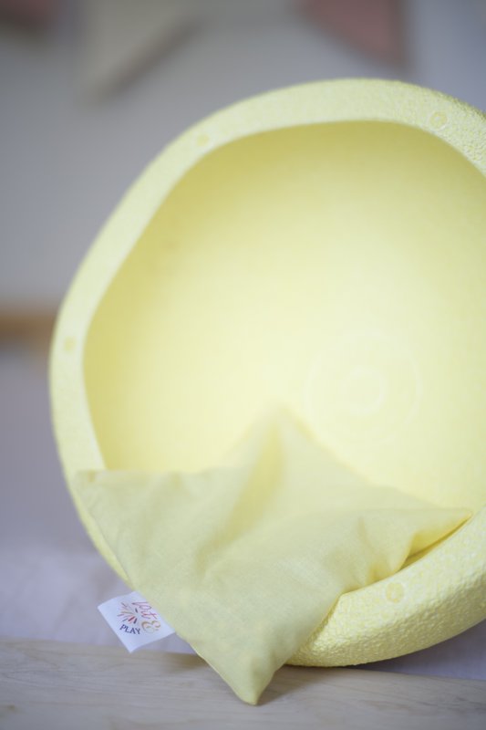 Pittenzakjes pastello, cuscino con noccioli di ciliegia, poltrona a sacco sensoriale