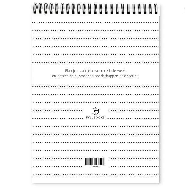 Fyllbooks Weekmenu met boodschappenlijstje - Wire-o