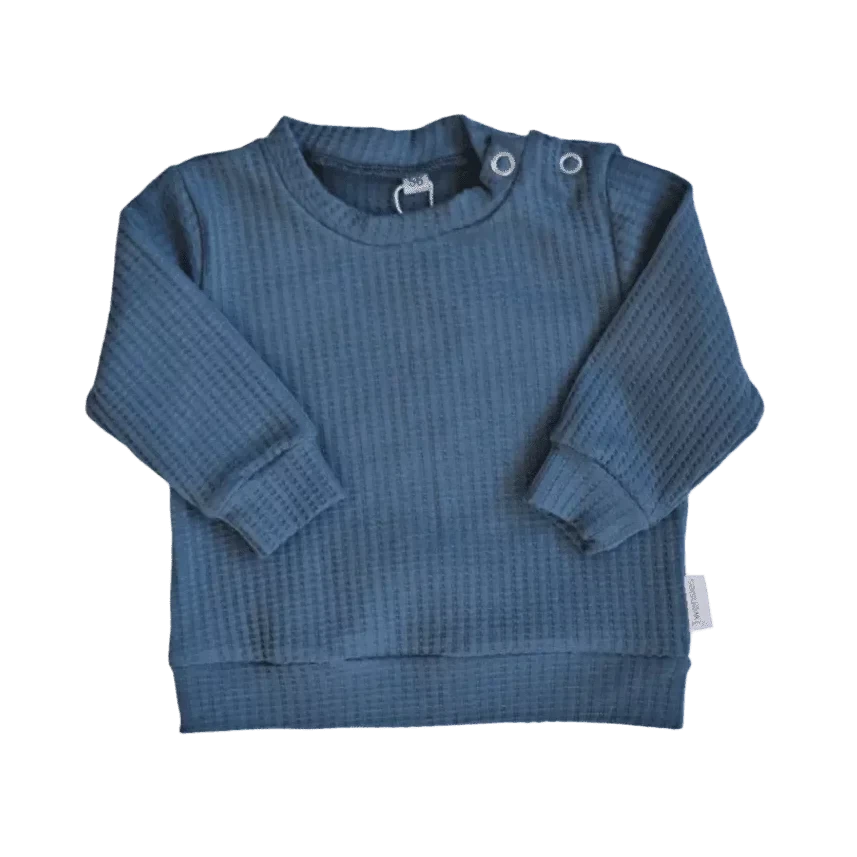 Chemise bébé bleu gaufré