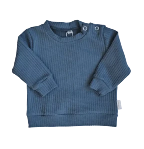 Babyshirt Waffelblau