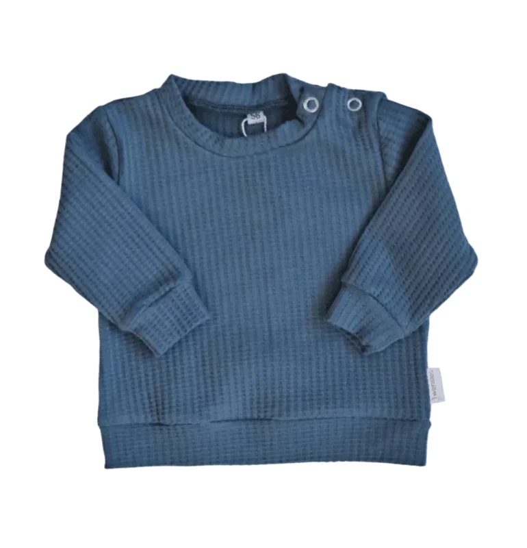 Chemise bébé bleu gaufré