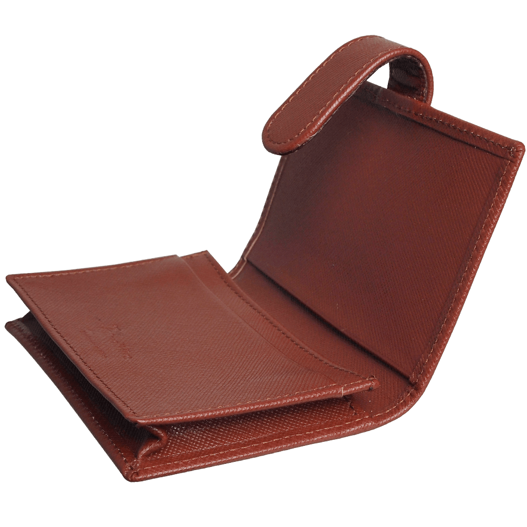 Porte-cartes de visite Saffiano Marron