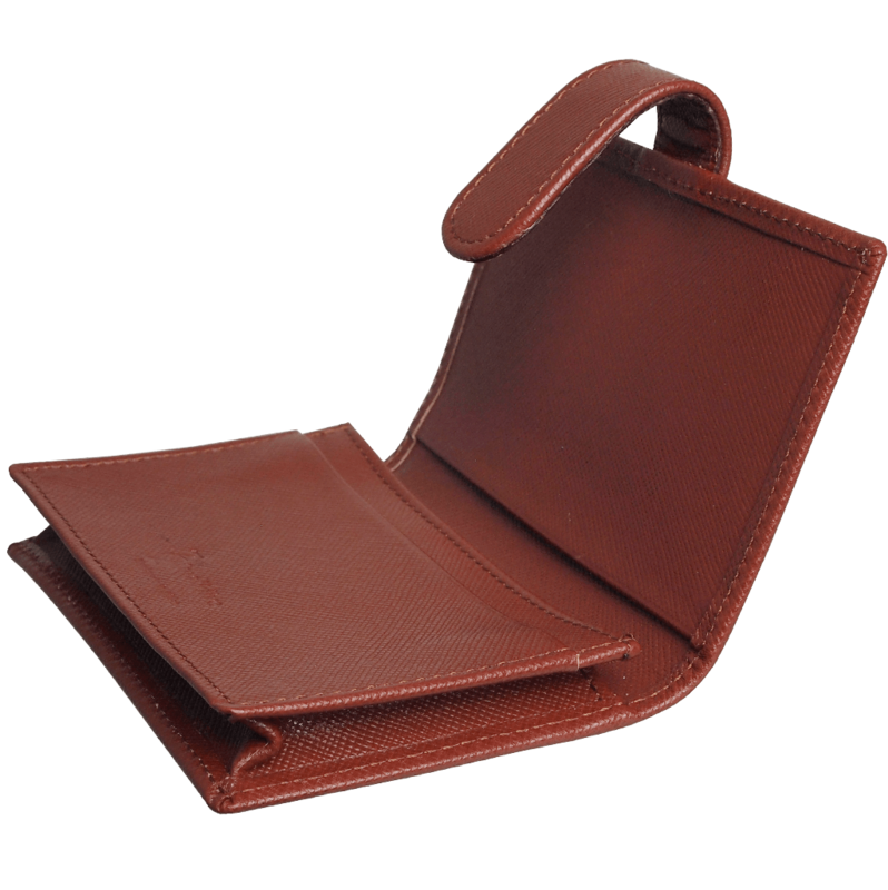 Porte-cartes de visite Saffiano Marron