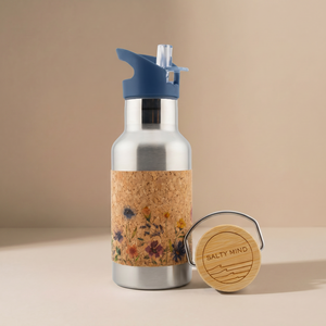 Cork Print Stainless Steel Water Bottle - 350ml Insulated | 2 motifs