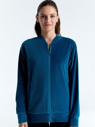 Unisex organic cotton velor jacket