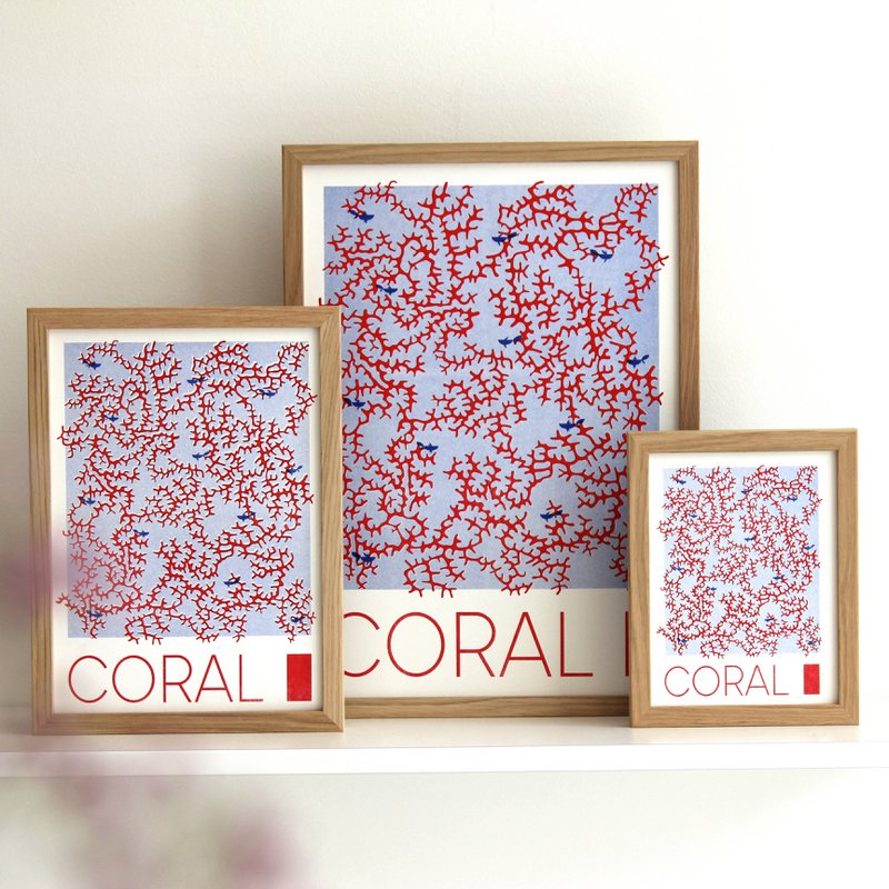 Coral Bright (Open Edition) | Stampa di risografia