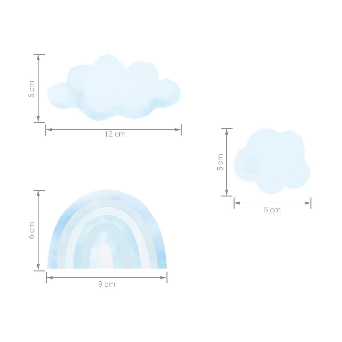 Muursticker | Mini Regenbogen Blauw