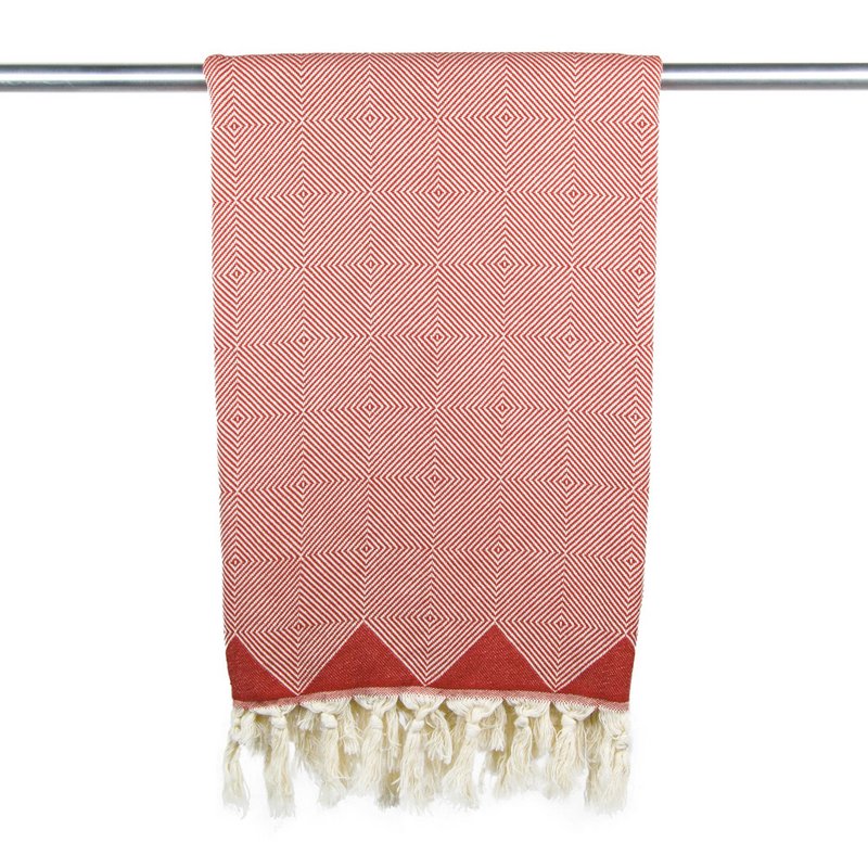 Ręcznik Hamam bawełna organiczna Kestane Indian red