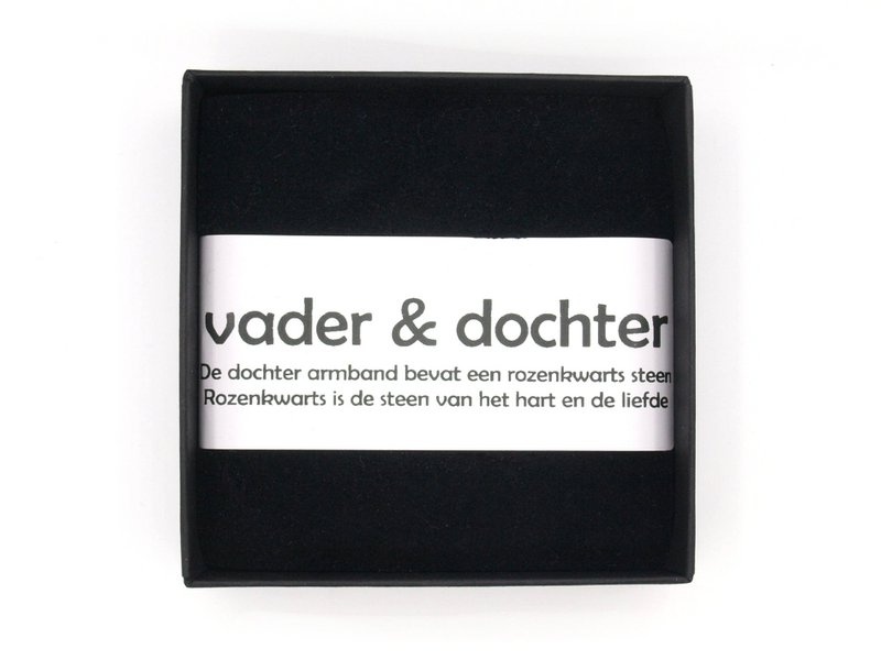 Father and daughter bracelet set Larvikite