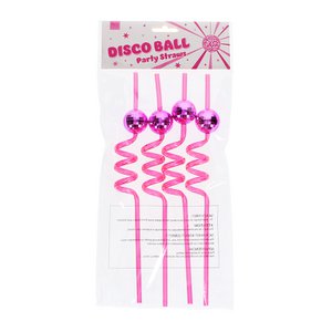 Discobal feestrietjes (pak van 4) - Roze