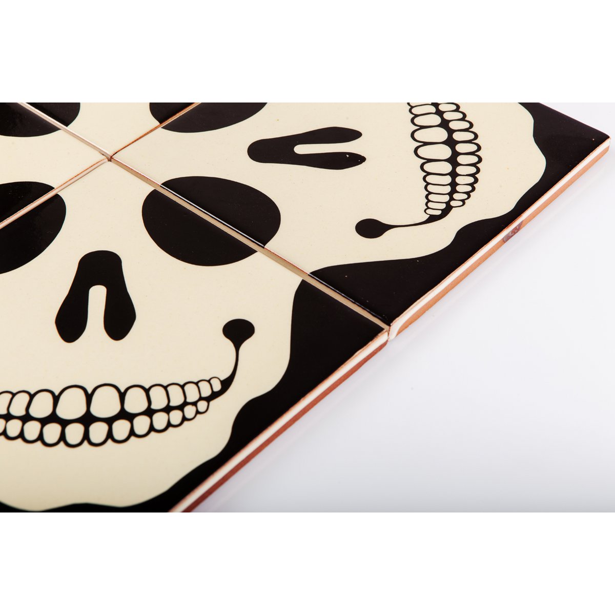 Zelfklevende muurschildering 10 tegels, Skull