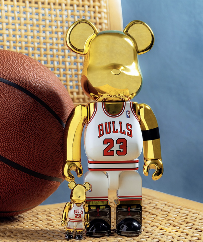 400% et 100% Bearbrick Set - Michael Jordan 1991 Champion du monde (NBA)