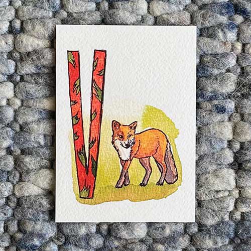 Tarjetas ABC de animales (tamaño A6)