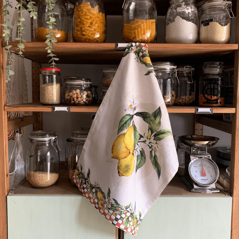 Set 2 Tea Towels 50x70cm - Lemon