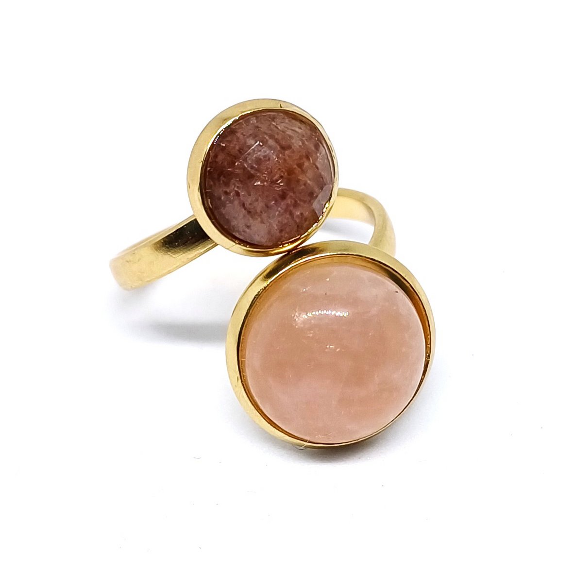 Anelli con pietre preziose in acciaio inossidabile (10 pezzi) Castone 8 e 12 mm.