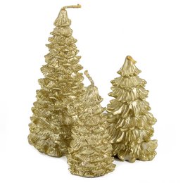 Candle Christmas tree rustic gold