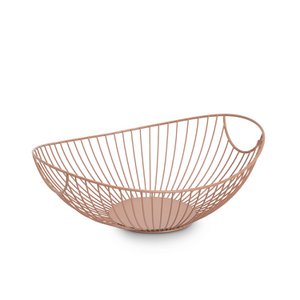 Fruit basket, metal, mocha
