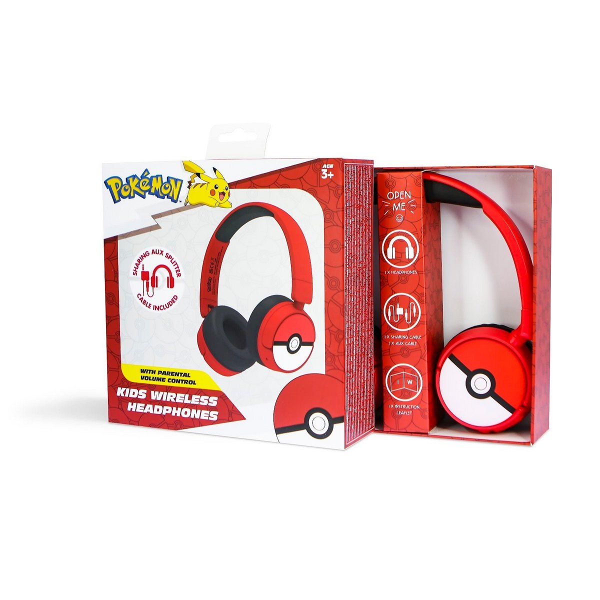 Pokémon - Pokeball logo - junior bluetooth koptelefoon