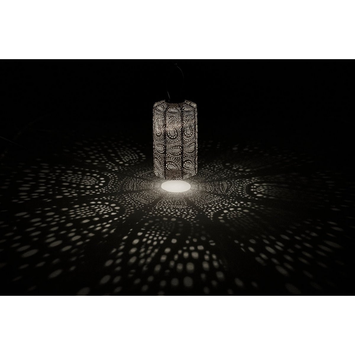 Lumiz Solar Lampion Paisley Cylinder - 18 cm - Roze