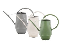 Annaffiatoio per fiori - Zinco - 1 litro - Verde - Grigio - Bianco