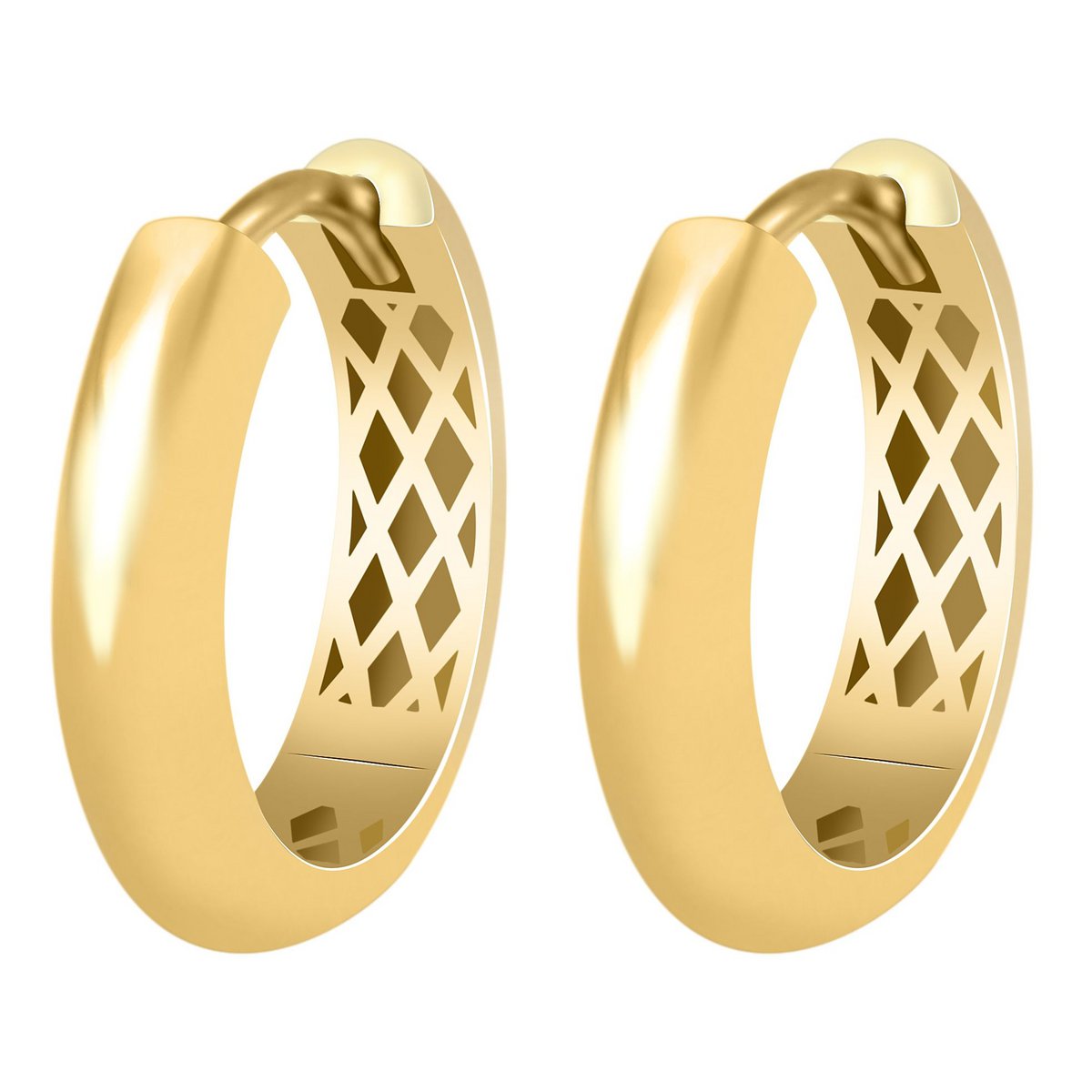 333/- Guld folde øreringe "Annele", gult guld, 8 karat