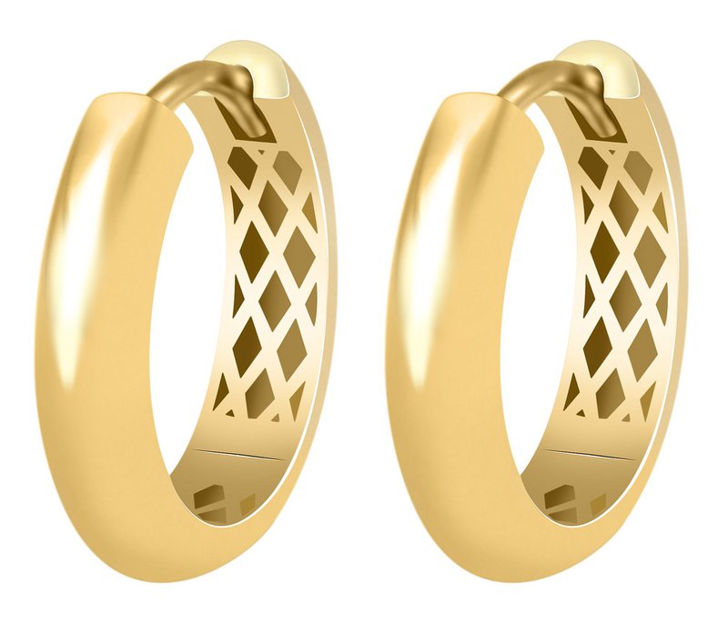 333/- Guld folde øreringe "Annele", gult guld, 8 karat