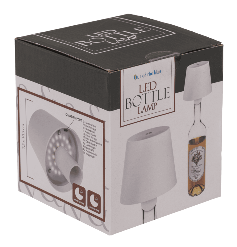 LED bottle lamp, white, 3 modes (on/off/dim.),
