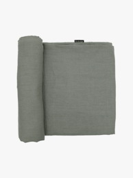 Mantel de Lino Nórdico Verde Musgo (330x145 cm)