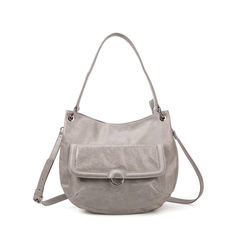 SAC in Cuir Hobo Ully Perle