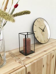 Horloge murale - 35 cm - Dôme Verre - 'Edge Wood Dome'