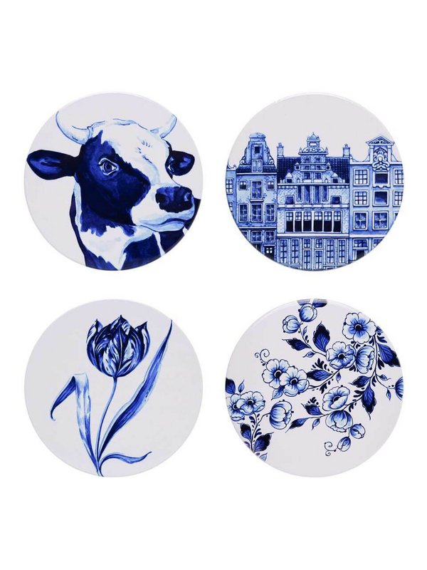 Onderzetters Hollandse plaatjes set van 4