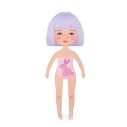 Zacht speelgoed, lieve zus - kledingset: Purple Sweater (35 cm)
