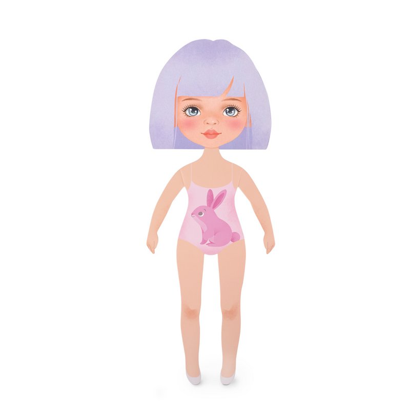 Zacht speelgoed, lieve zus - kledingset: Purple Sweater (35 cm)