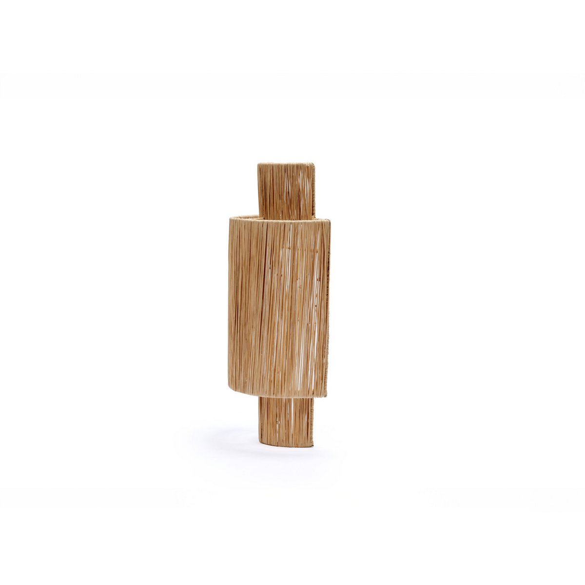 Aplique de pared de fibra natural trenzada - Estilo mediterráneo, artesanal y étnico, 50cm