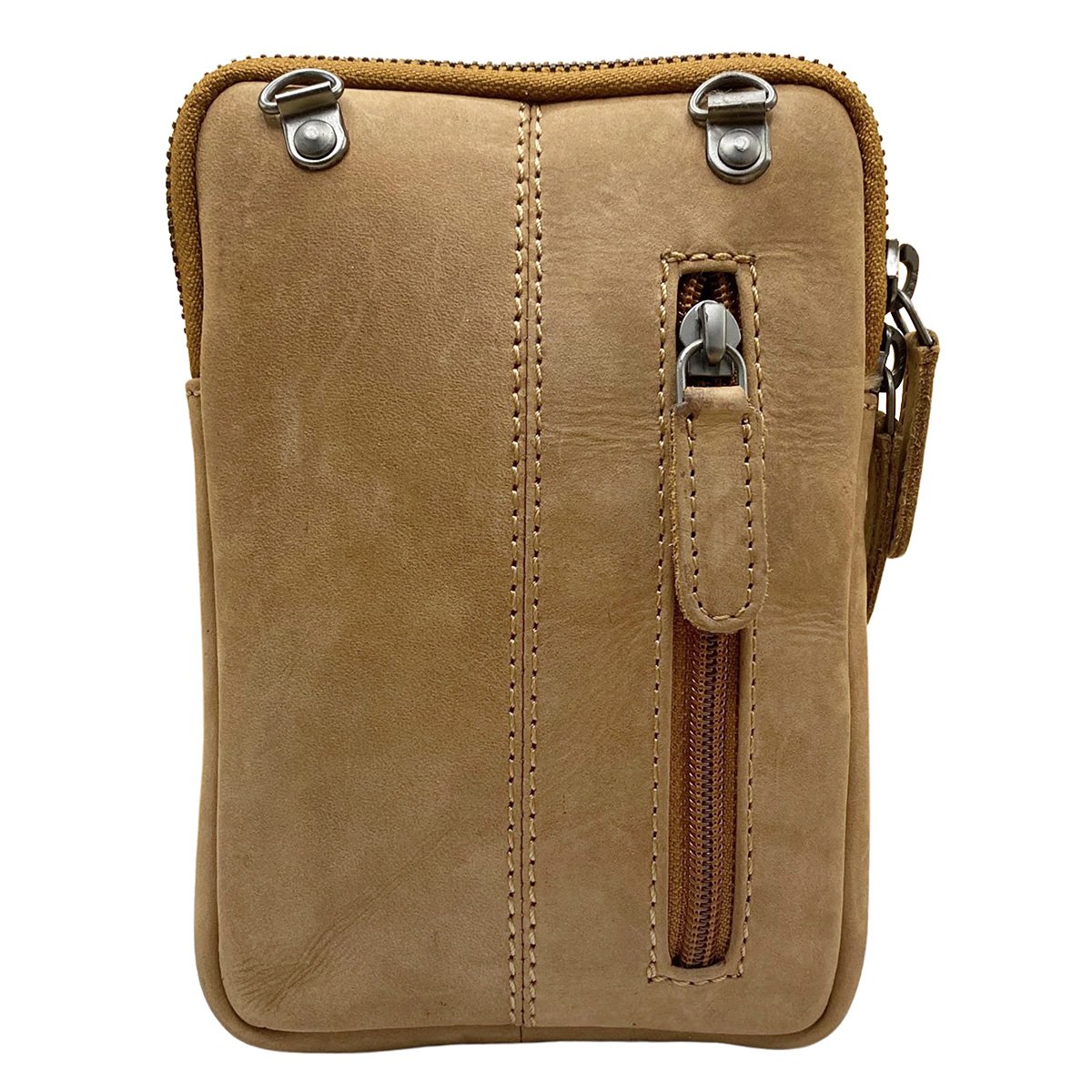 Lederhandytasche für Damen und Herren mit verstellbarem Schultergurt in 5 Farben